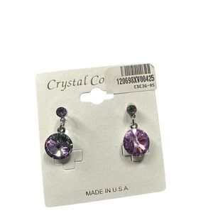 Purple crystal Earrings